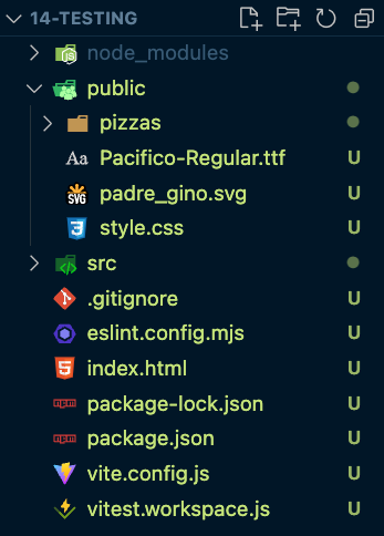 public folder in the VS Code file explorer